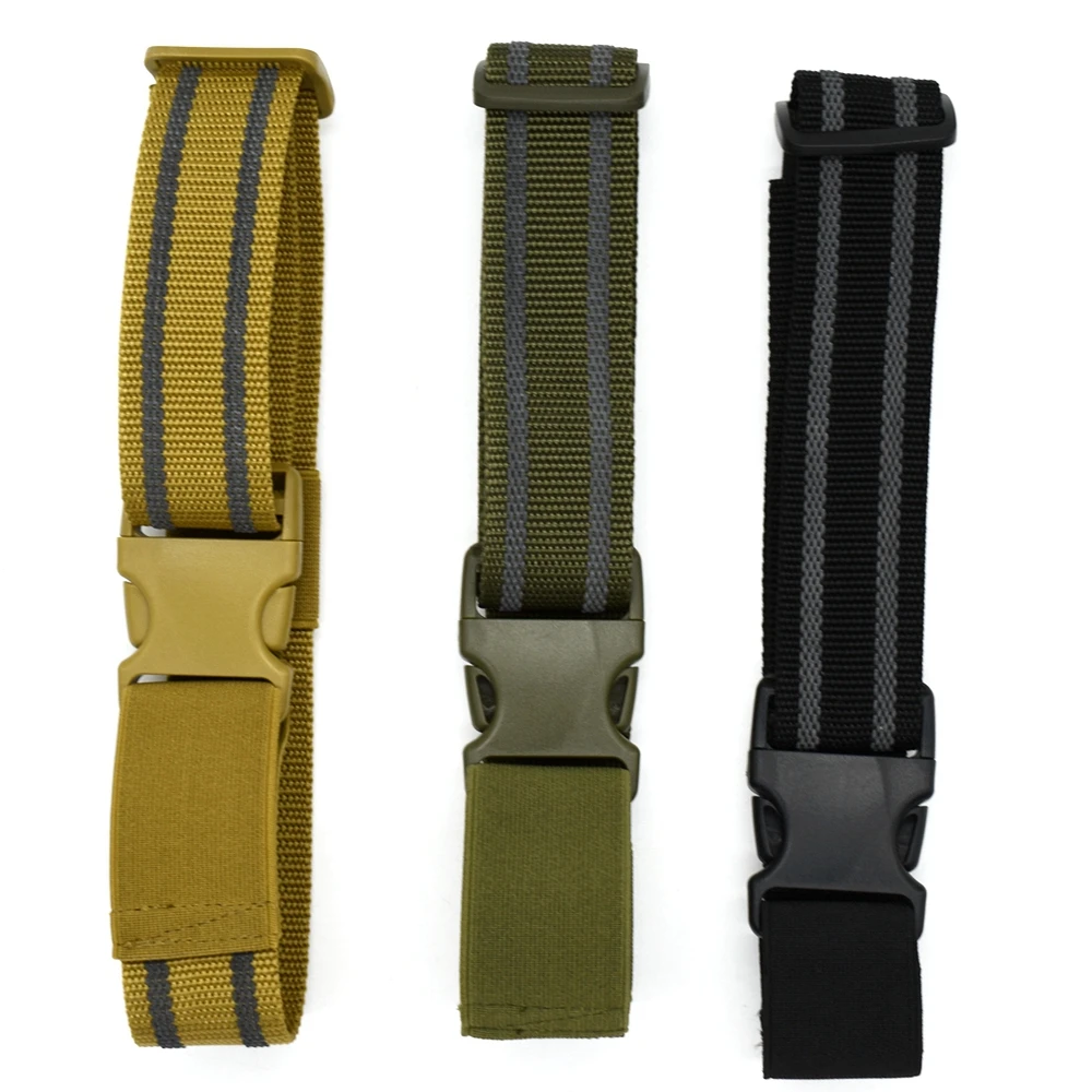 Correa táctica de nailon para muslo, cinturón elástico de 1,5 pulgadas y 2 pulgadas con hebilla de liberación rápida para juegos y exteriores, Unisex - imagen 5