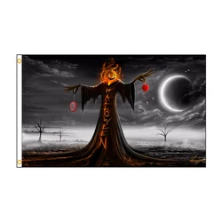 Bandera militar decorativa Halloween demonio cielo arbol - 90x150 cm