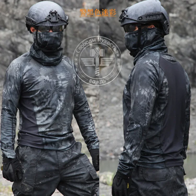 Camisa táctica de secado rápido, ropa de caza de manga larga, Camuflaje, Airsoft, deportes al aire libre, senderismo, entrenamiento, ciclismo, camisetas de combate - imagen 5