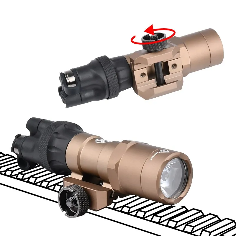WADSN-linterna táctica M300 M300B, luz LED IR de explorador, accesorio para arma de caza, Airsoft, interruptor de presión compatible con riel Picatinny de 20mm - imagen 4
