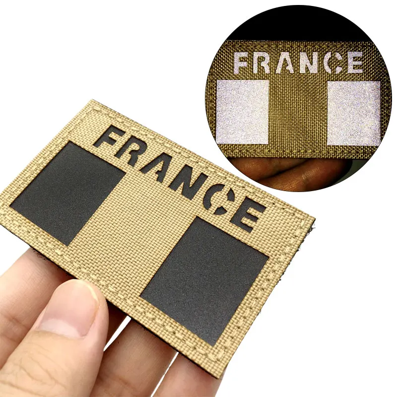 1 insignia de aplique de parche de bandera francesa de alta calidad: emblema de gancho y bucle de sujeción termoadherente, fácil de aplicar, duradero y lavable