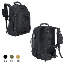 Mochila táctica con sistema MOLLE para montaña y senderismo