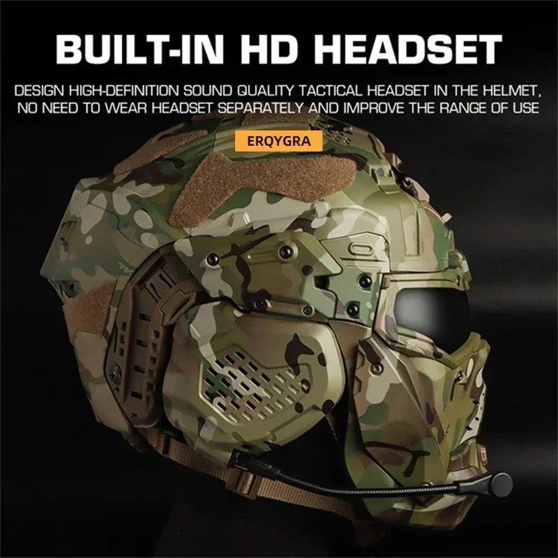 Casco táctico W-Ronin Assault II con lente reemplazable para airsoft - imagen 2