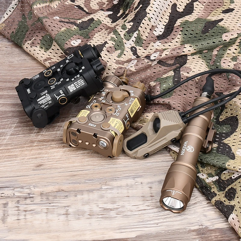Metal táctico NGAL rojo verde azul indicador láser Surefir M300 M600C caza explorador luz axón doble Control interruptor ajuste 20MM riel - imagen 5