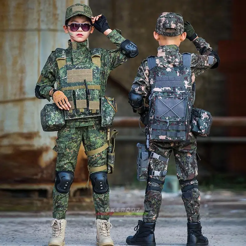 Traje de camuflaje para niños de las fuerzas especiales, traje de escenario de Halloween de manga larga, estilo Otoño e Invierno - imagen 4
