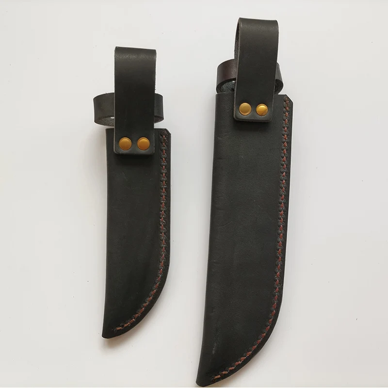 12 tamaños de ancho interior 45mm cuero de vaca puro genuino cubierta de cuchillo recto funda vaina hoja fija proteger pantalones de cubierta - imagen 2