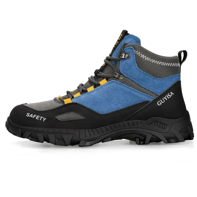 Botas de trabajo de seguridad de alta calidad para hombre, botas de seguridad indestructibles con punta de acero, zapatillas antideslizantes antigolpes para hombre, zapatos de trabajo cómodos - imagen 3