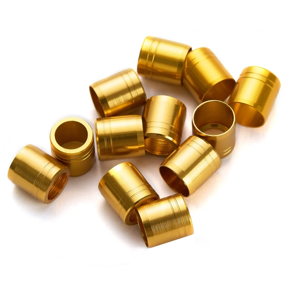 24 Uds flecha de tiro con arco anillo de aluminio a prueba de explosiones accesorio de flecha para anillo de flecha de eje de diámetro exterior de 7,6mm - imagen 3