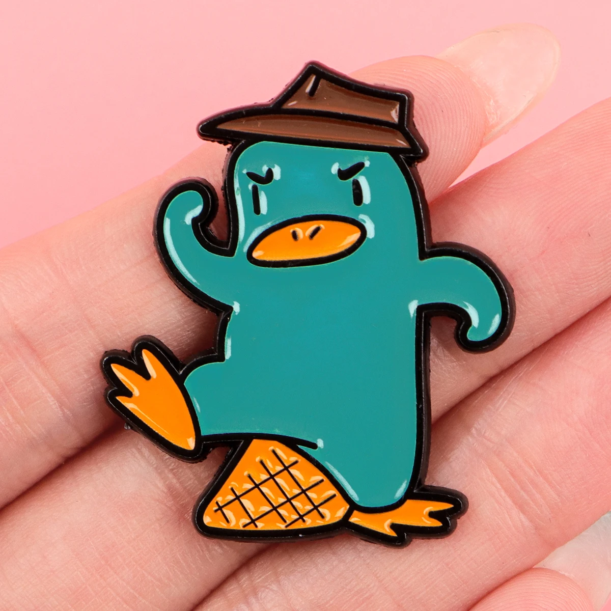 3 unidades de bonitos alfileres de esmalte de pato, broche de agente de dibujos animados, broche de Metal con solapa, insignia, accesorios para mochila, joyería, regalos para el mejor amigo - imagen 2