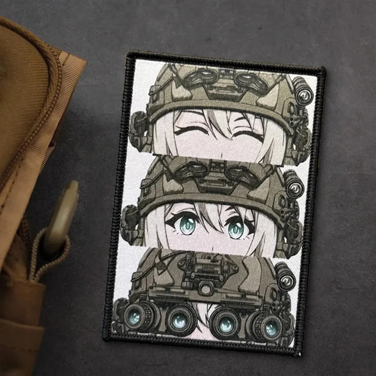 Parches tácticos de moral de chica de Anime militar, parche divertido de gancho y bucle, insignia, brazalete, pegatinas para mochila - imagen 2