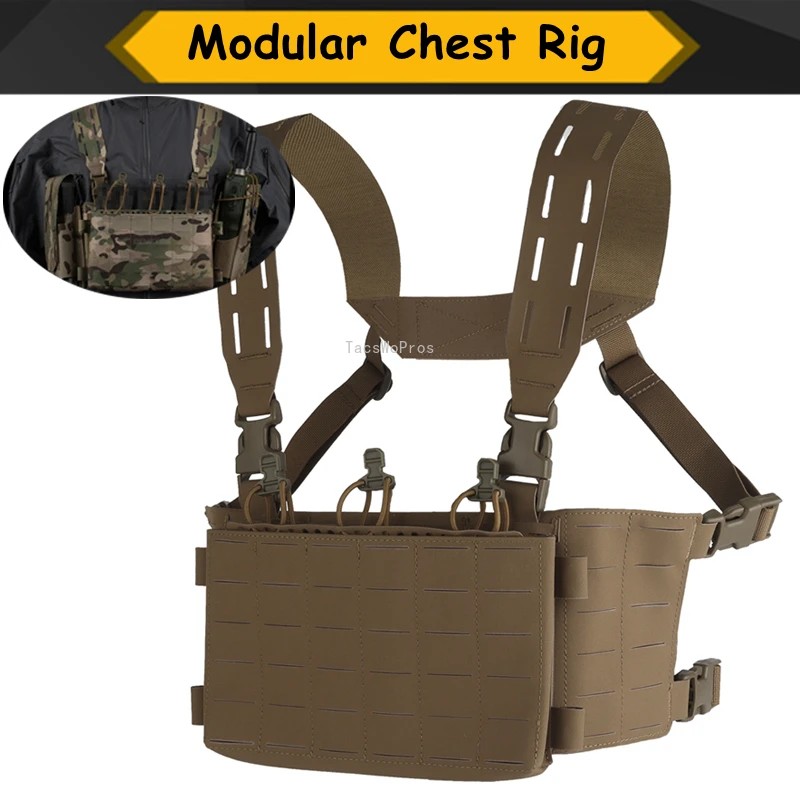 Equipo táctico de entrenamiento de tiro de campo, sistema MOLLE, plataforma de pecho Modular, chaleco Airsoft, bolsas, equipo portador