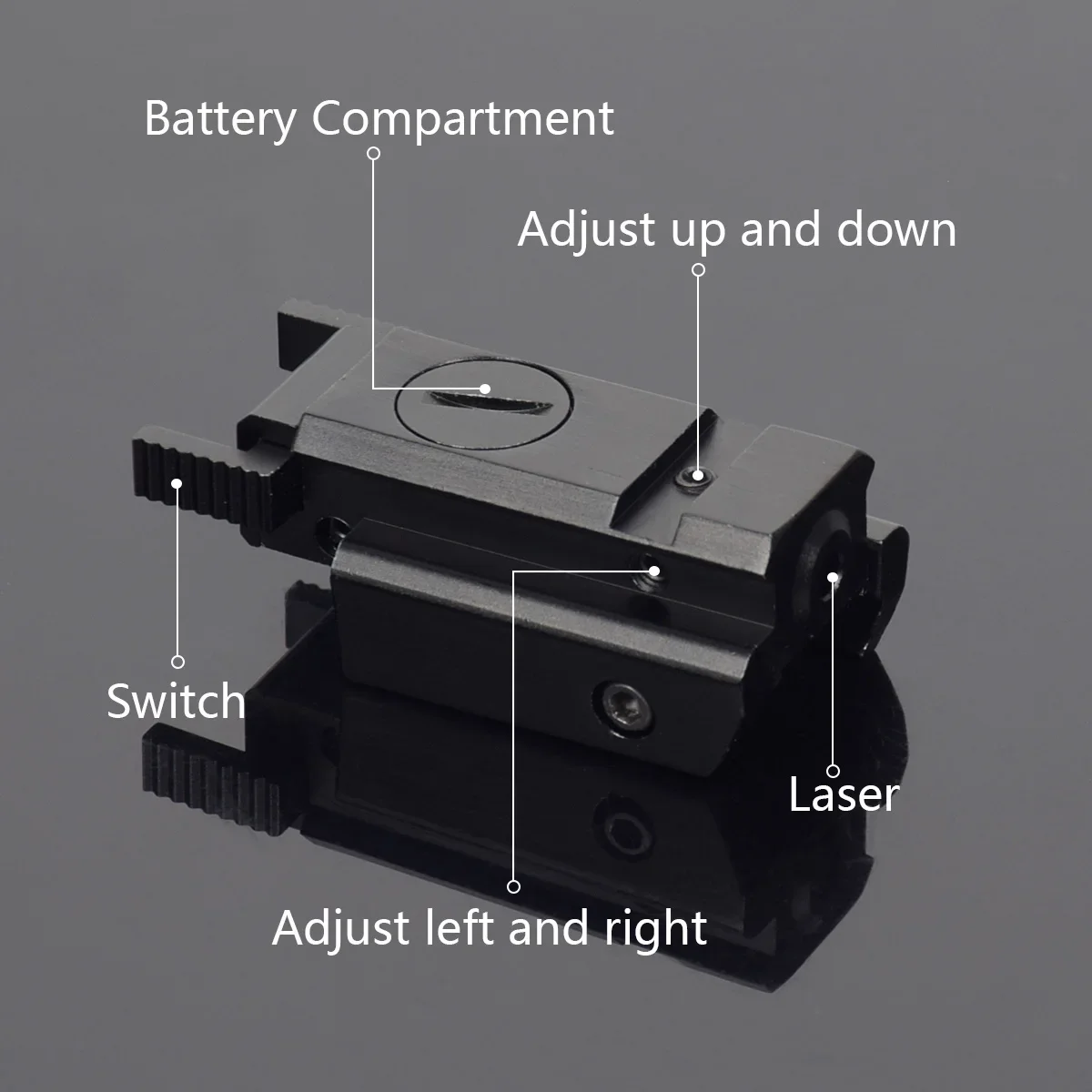 Mira láser táctica de punto rojo y verde para pistola de cola de milano de 11mm, riel Picatinny de 20mm, Rifle de caza, láseres, Glock de caza - imagen 2