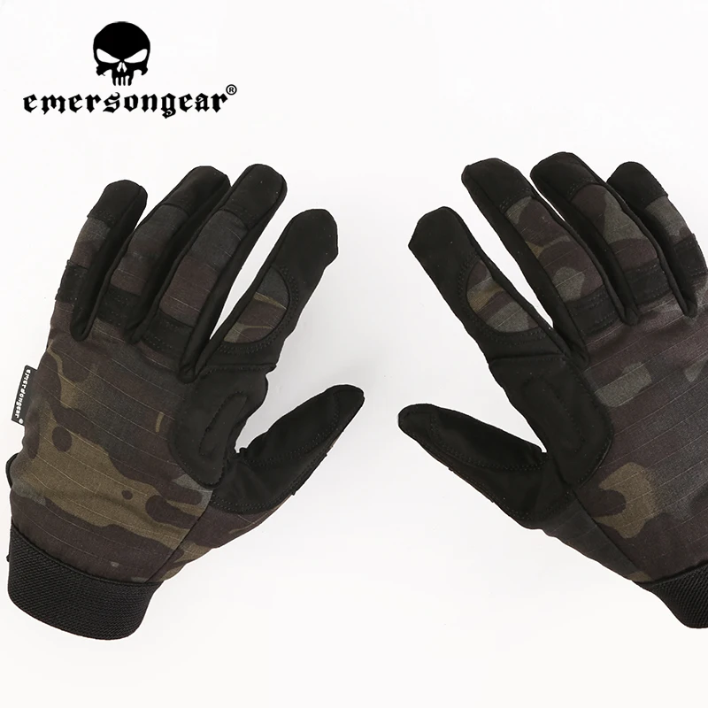 Emersongear guantes tácticos de trabajo guantes ligeros de dedo completo equipo de protección de manos Airsoft caza ciclismo senderismo escalada MCBK - imagen 4