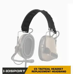 Diadema de repuesto para auriculares tácticos WOSPORT C5, material PTE fijo portátil, suave y agradable para la piel