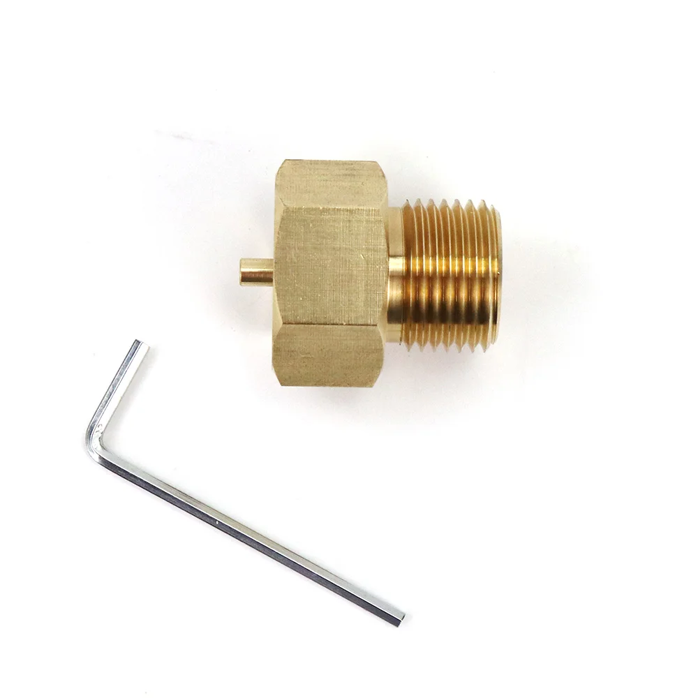 Nuevo cilindro de tanque de CO2 comercial, válvula de presión Residual RPV, adaptador de pasador de empuje para llenado de carga W21.8 a W21.8 - imagen 5