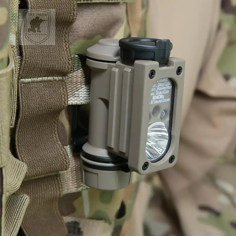 Luz de supervivencia compacta táctica FMA Gen 2 con correa para la cabeza, luz baja IR, señal intermitente de 3 colores, modelo TB1474 - imagen 3