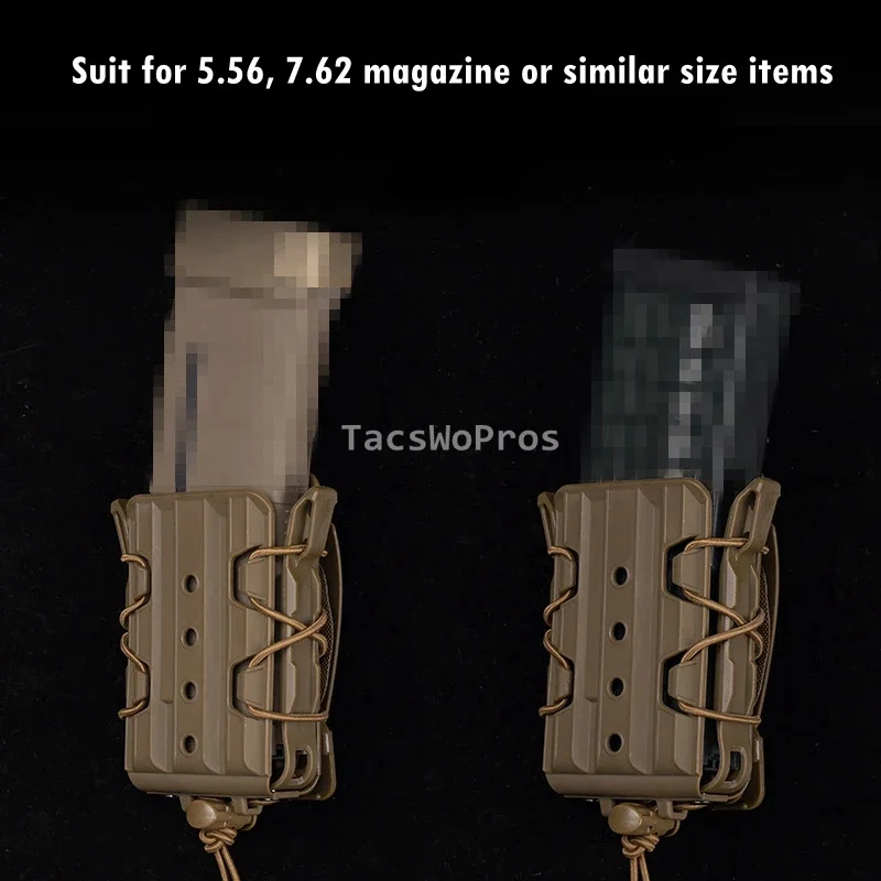 Tiro 5,56 7,62 MM bolsa de una sola revista táctica caza deportes cinturón pistolas Molle Mag Pouces para M4 AR15 M16 AK - imagen 5