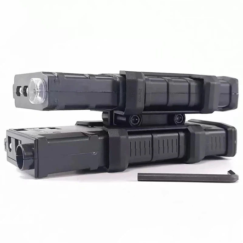 Acoplador táctico de revistas Airsoft doble clip MOLLE nailon ligero - imagen 5