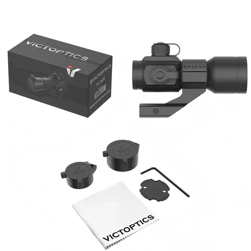 VictOptics T4 1x28 Mira de Punto Rojo 5MOA con Iluminación Roja y Verde de 5 Niveles, Resistente a Golpes (750G), Aluminio 6061-T6, para Rifle .223/.556 - imagen 5