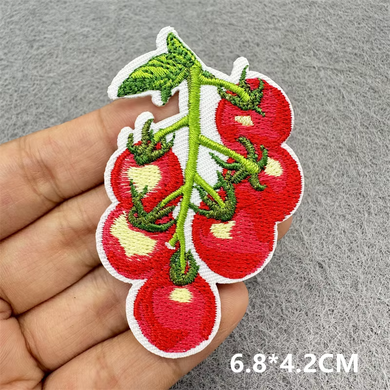 Parche termoadhesivo frutas rojas para planchar ropa vaquera y chaqueta - imagen 4