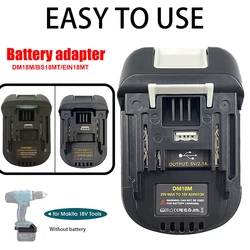 Adaptador de herramienta eléctrica para convertidor de batería Dewalt/Bosch/Einhell a herramientas eléctricas Makita de 18V