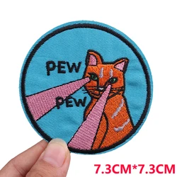 Parche bordado termoadhesivo gato rana – Para ropa mochilas sombrero DIY