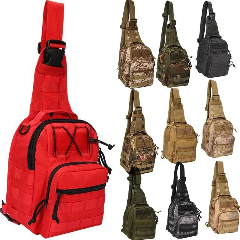 Mochila de hombro multifuncional de tela Oxford de nailon para adultos Unisex, bolso táctico con eslinga para acampar