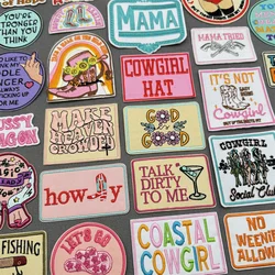 West Cowboys parche bordado letras para ropa y mochilas