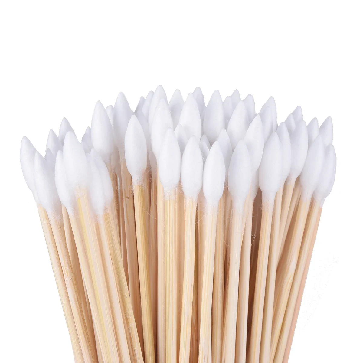 Hisopos de algodón de limpieza de pistola larga táctica, 100 Uds., Kit de cepillo de limpieza de pistola cónica grande AR15 M4 AK47 AK74 Remington 870 Colt 1911 - imagen 4