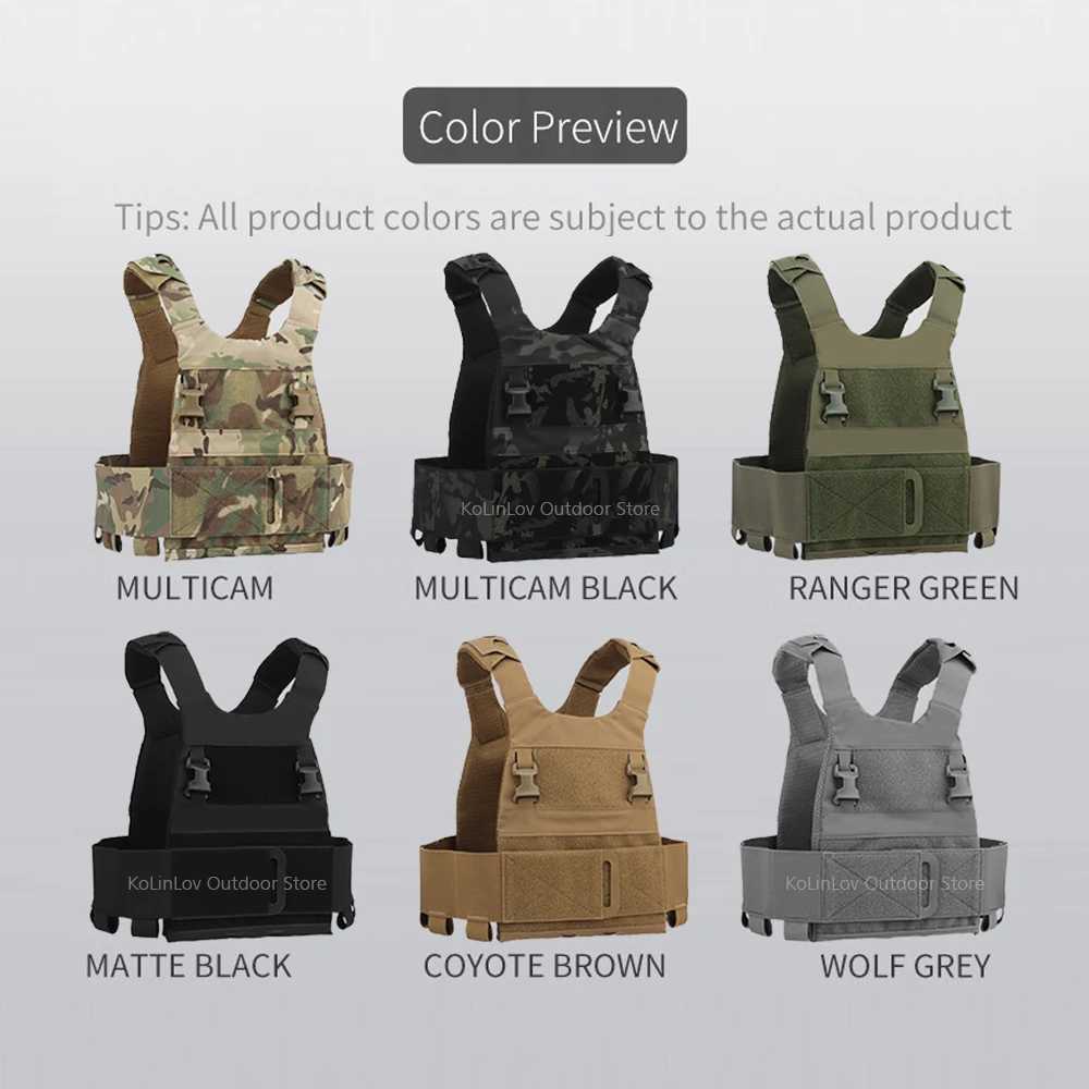 Chaleco táctico FCPC de baja visibilidad, ligero, Molle, revista Airsoft, Paintball CS, chaleco protector transpirable para exteriores - imagen 5