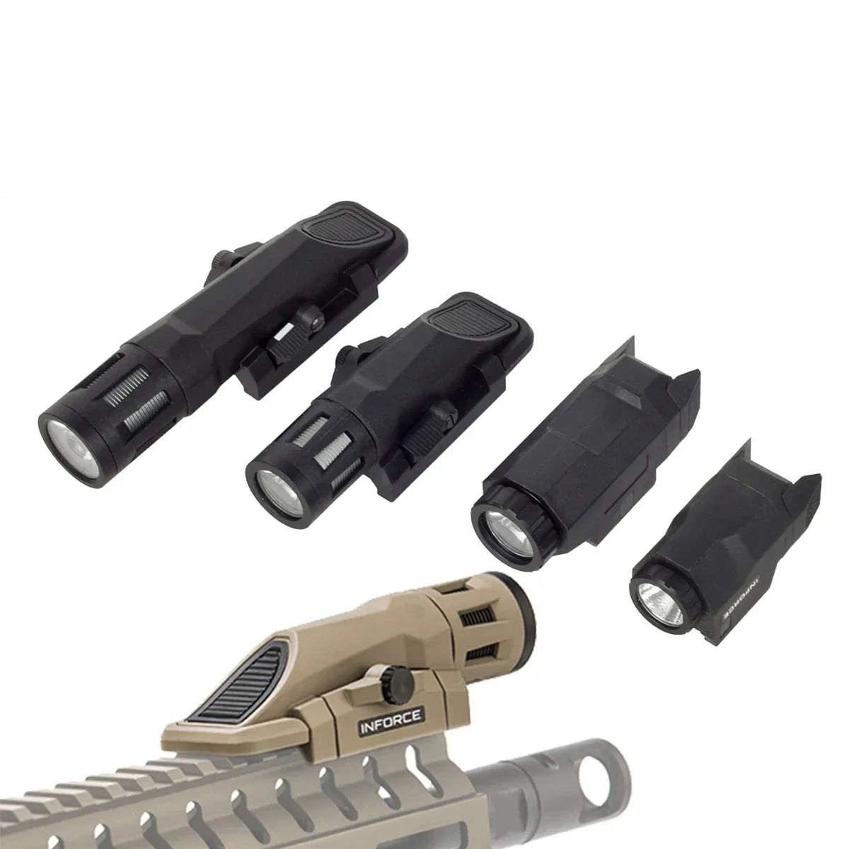 Táctico APL APL-C WML arma de nailon luz caza Airsoft Rifle LED estroboscópico linterna para riel Picatinny de 20mm - imagen 4