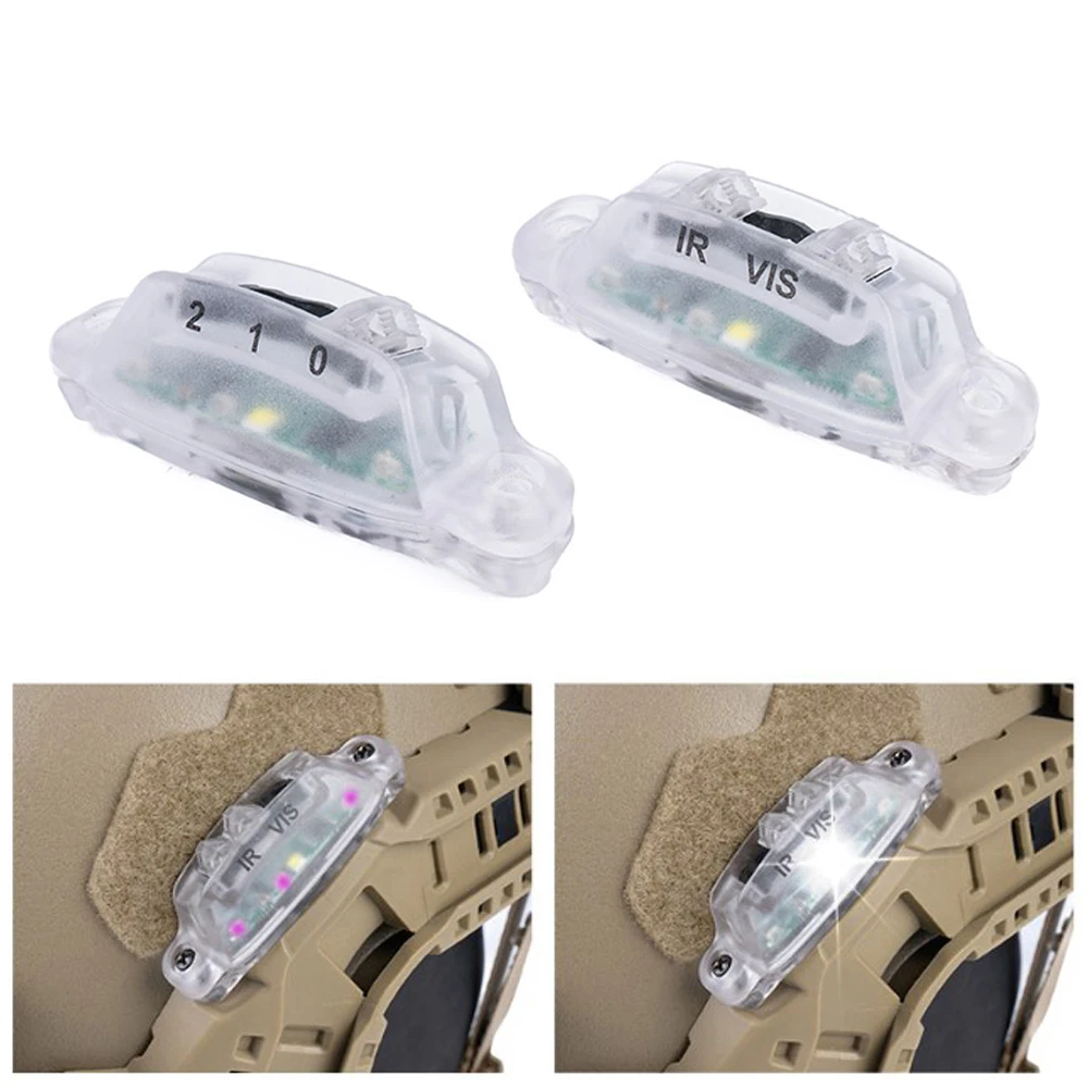 Luz de señal para casco táctico, montaje en riel de arco Modular, luz estroboscópica blanca/IR, caza al aire libre, Camping, supervivencia, equipo rápido para casco