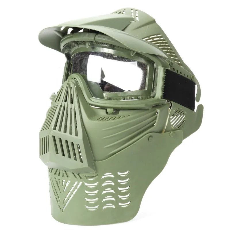 Máscara de Paintball Airsoft, equipo de protección facial completo con gafas, lentes de PC para caza CS Airsoft, juego de Paintball, actividades al aire libre - imagen 4