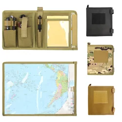 Estuche para mapas, cuaderno táctico, estuche para mapas multifuncional resistente al agua para senderismo militar, táctico, actividades al aire libre