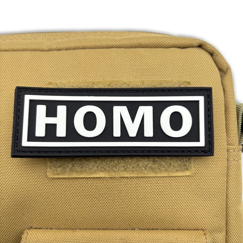 Parche de gancho y bucle de PVC HOMO, insignia moral al aire libre, insignias tácticas, parches de accesorios de ropa - imagen 4