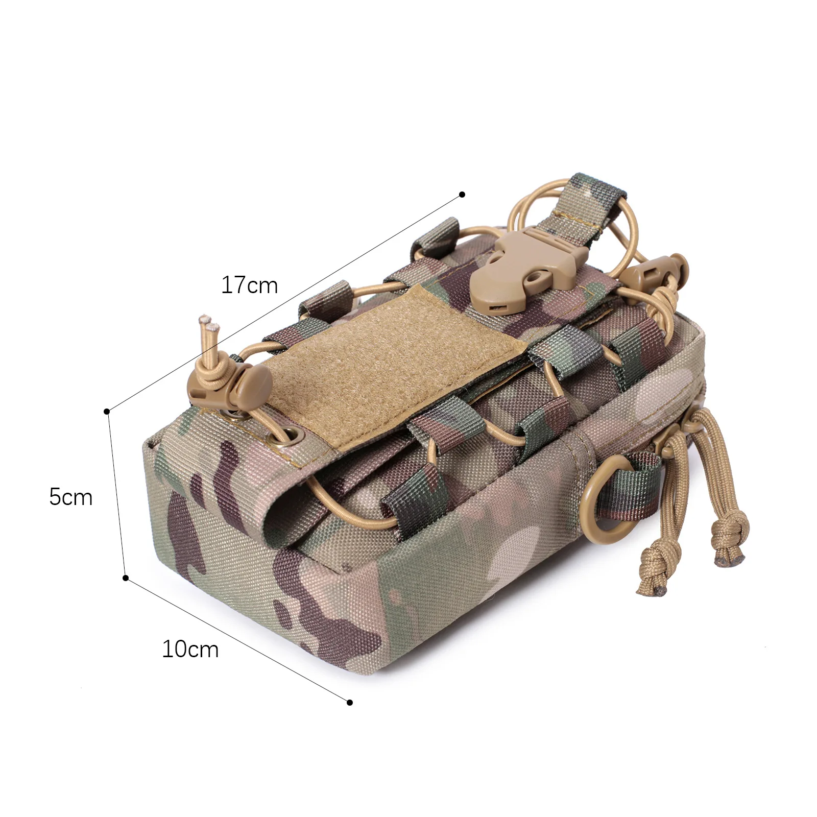 Bolsa Molle EDC para botella de agua, soporte para hervidor de agua, soporte para teléfono para deportes al aire libre, organizador para acampar y senderismo, riñonera - imagen 2