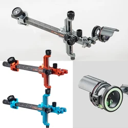 Mira de carbono para tiro con arco, arco compuesto ajustable con lente 2/4/6/8X, fibra óptica de 0,019 ", arco de mano L/R, objetivo de tiro de caza