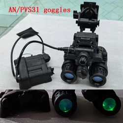 FMA PVS31 Casco táctico visión nocturna simulado doble tubo iluminación