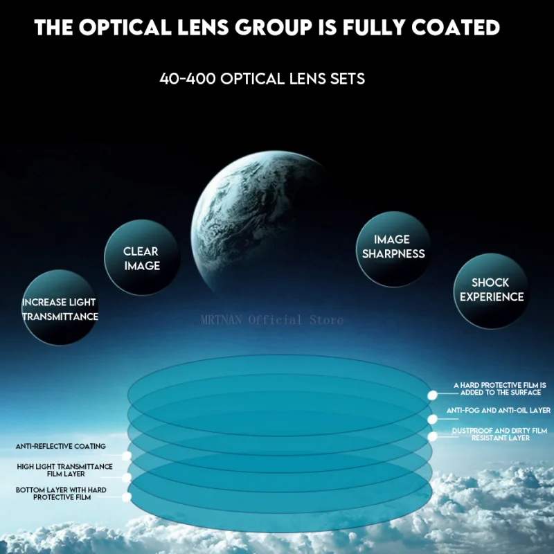 Telescopio astronómico profesional, monocular potente, binoculares de largo alcance, Luna, espacio, planeta, observación, regalos para niños - imagen 4