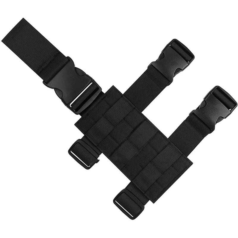 Funda Universal para pierna caída, plataforma para muslo, funda para pistola MOLLE para caza, Panel de Paintball con correas Molle ajustables - imagen 3