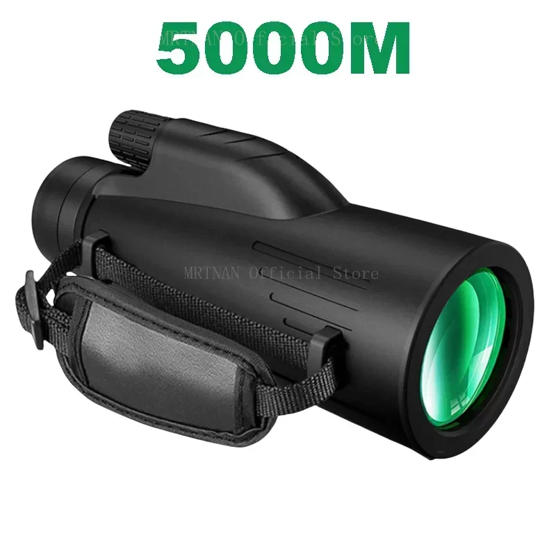 Monocular profesional de 5000M, 12x50, gran aumento, visión nocturna baja, Mini telescopio portátil para acampar al aire libre - imagen 3