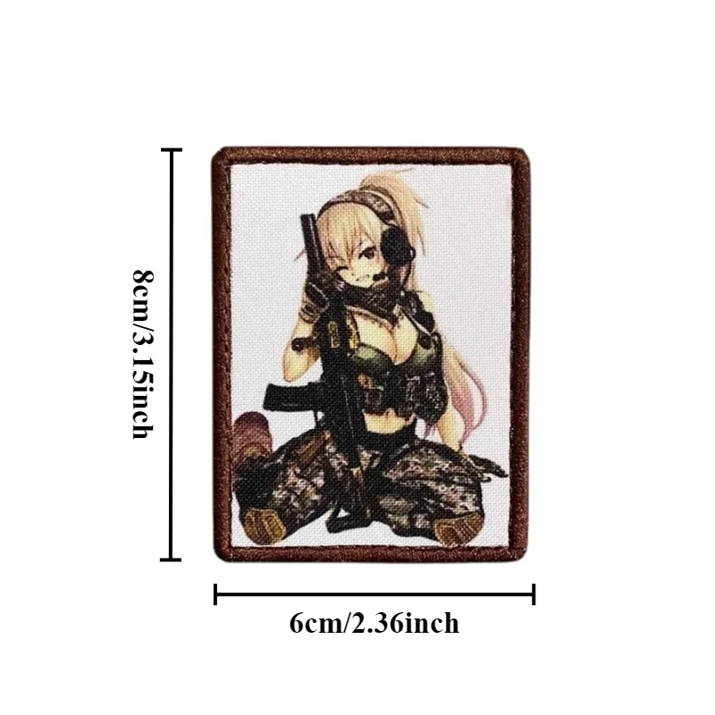 Parche estampado especial para chica, parches militares tácticos con gancho y bucle, pegatinas para brazalete de mochila, apliques para ropa - imagen 3