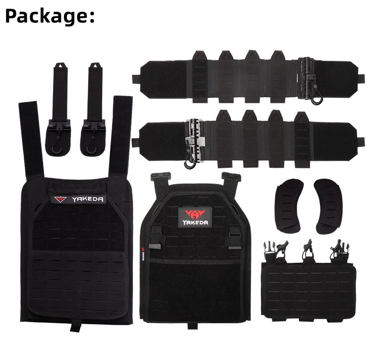 YAKEDA portador de placa 6094 Chaleco ligero de liberación rápida corte láser SWAT combate 1000D Molle Chaleco táctico - imagen 4