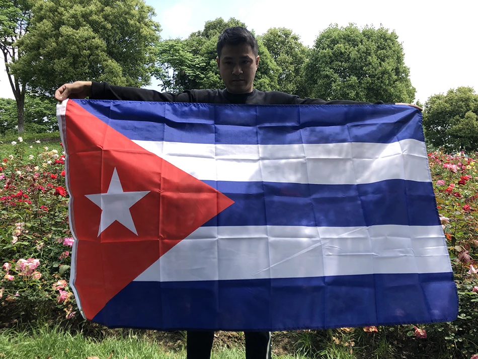 Bandera de SKY, bandera de cuba, envío gratis, 90x150cm, bandera de cu cub cuba, pancarta colgante de poliéster para decoración