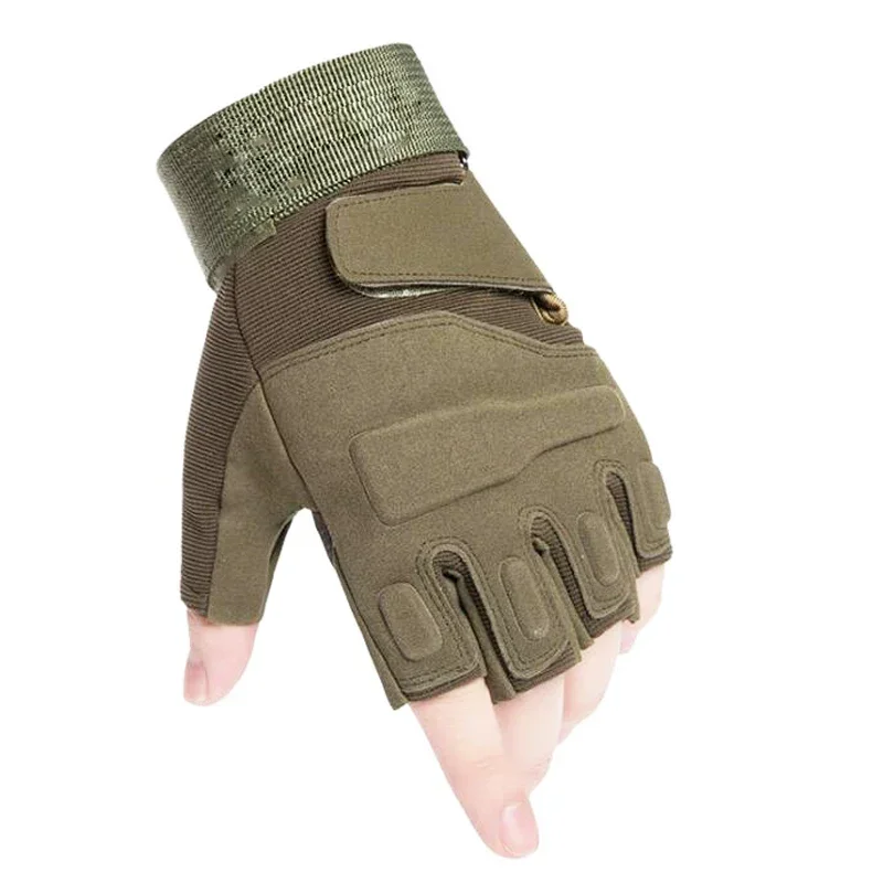 Guantes tácticos sin dedos para ciclismo al aire libre, manoplas militares antideslizantes de medio dedo para hombre, guantes de combate SWAT para hombre - imagen 3