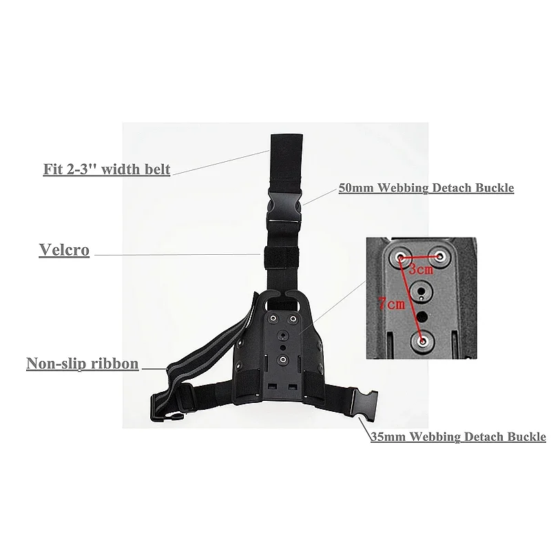 Funda táctica Gota GLS Pro-Fit para G17 19 WALTHER PPQ M2 9/40 HK45 BERETA92F 1911s CZ 75 funda de caza - imagen 5