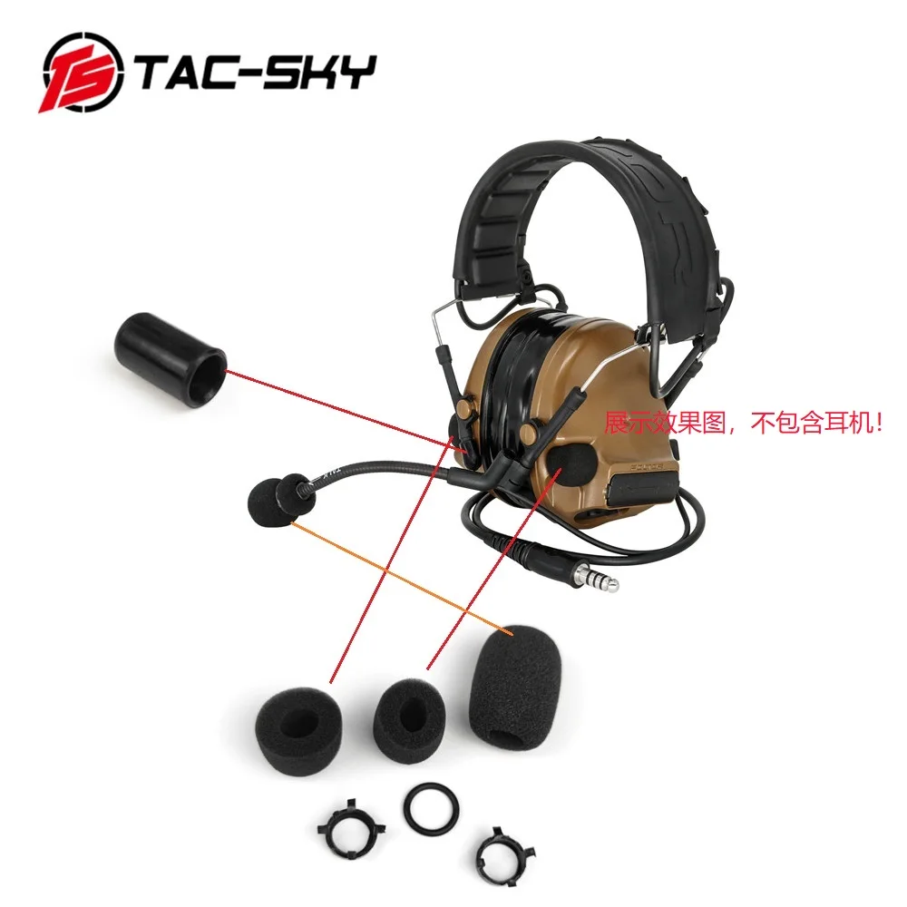Tac-Sky Comtac Iii C3 C2 captación de sonido y reducción de ruido auriculares tácticos micrófono esponja piezas de repuesto - imagen 3