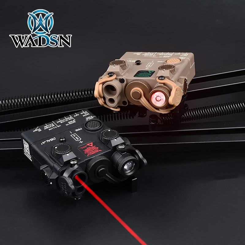 WADSN DBAL-A2 táctico Airsoft Mini PEQ láser punto IR apuntando verde láser estroboscópico Iluminación Visión Nocturna caza Flashligt - imagen 2