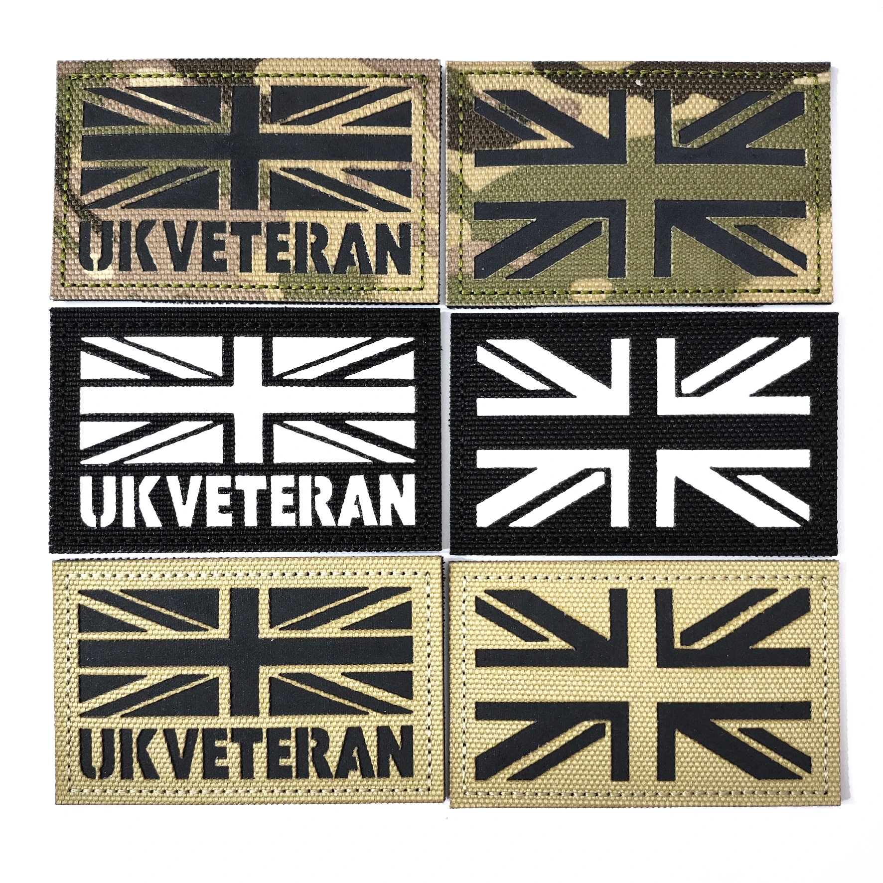 Camuflaje IR reflectante táctico bandera del Reino Unido nieve Nylon gancho y bucle, ropa brazalete mochila sombrero parche decorativo - imagen 2