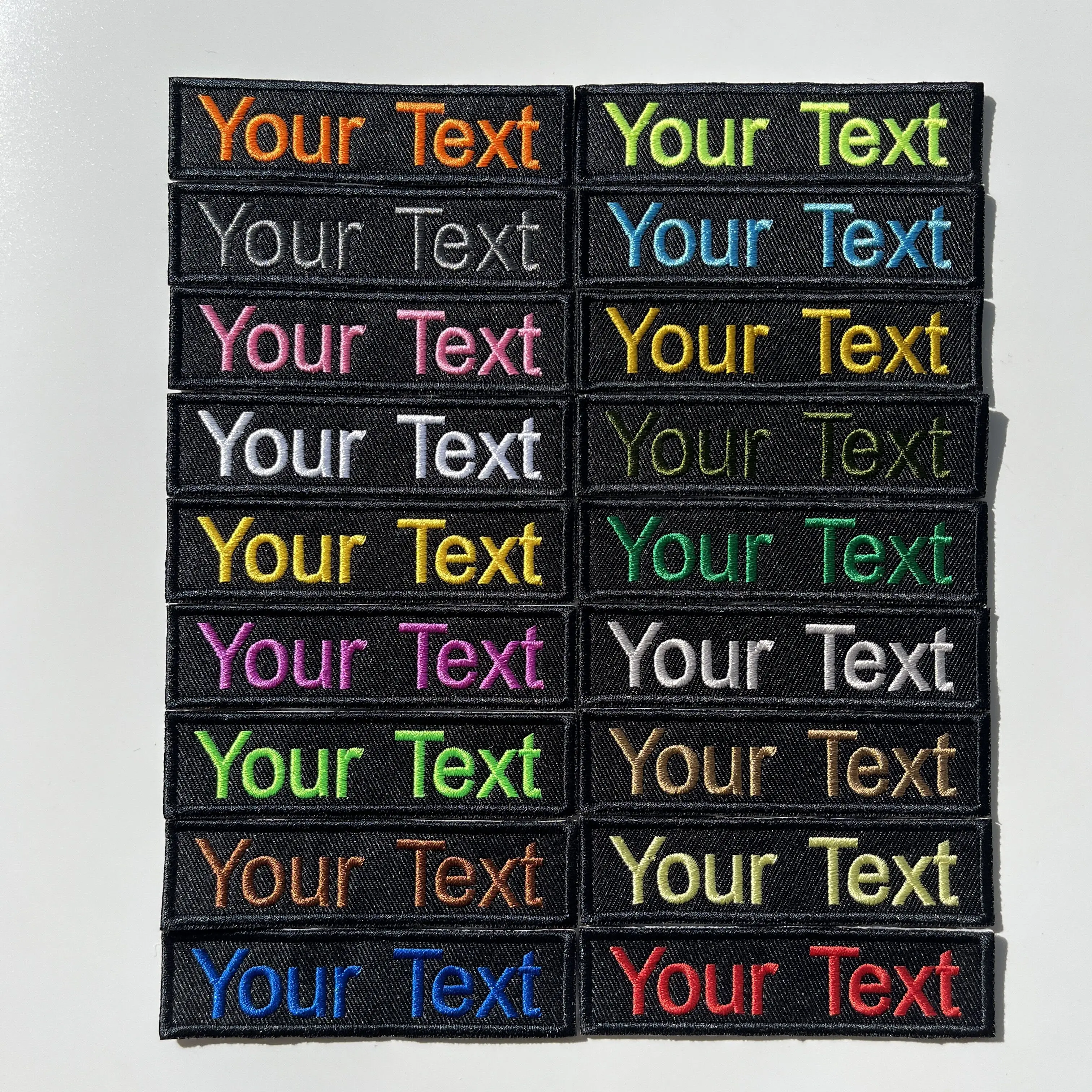 Parche de nombre personalizado, etiqueta de nombre bordada, respaldo para planchar o gancho, insignia personalizada, pegatina, arnés de Collar de perro, uniforme, bolso, sombrero - imagen 3